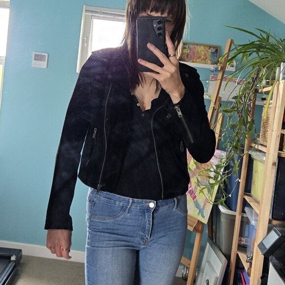 Black versatile leather jacket, size S - Glassons - Picture 4 of 11